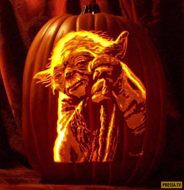 Скоро Хэллоуин: художник создает шедевры на обычных тыквах. Фото