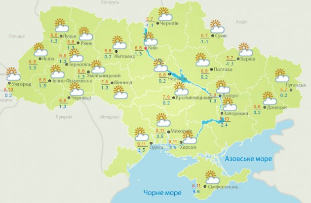 В Украине будет облачно, без осадков: прогноз погоды на неделю