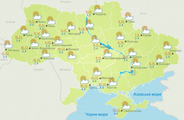 В Украине будет облачно, без осадков: прогноз погоды на неделю