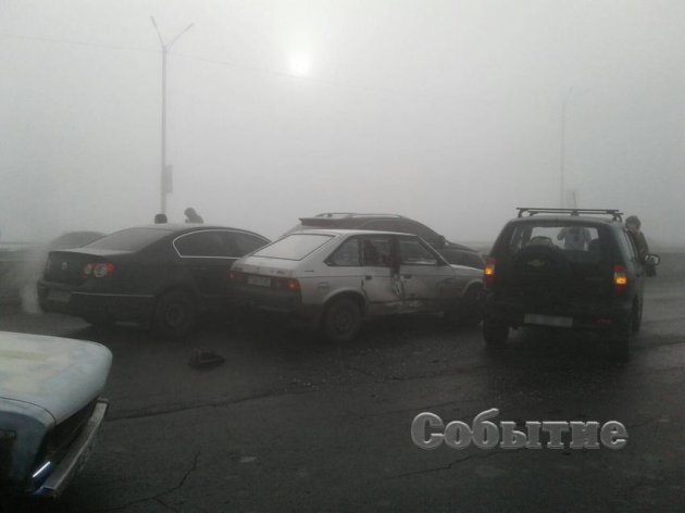 На Днепропетровщине столкнулись десять автомобилей