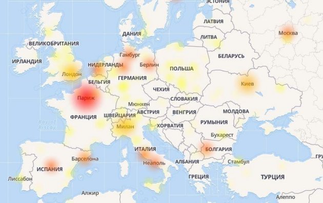 Facebook и Instagram дали сбой по всей Европе