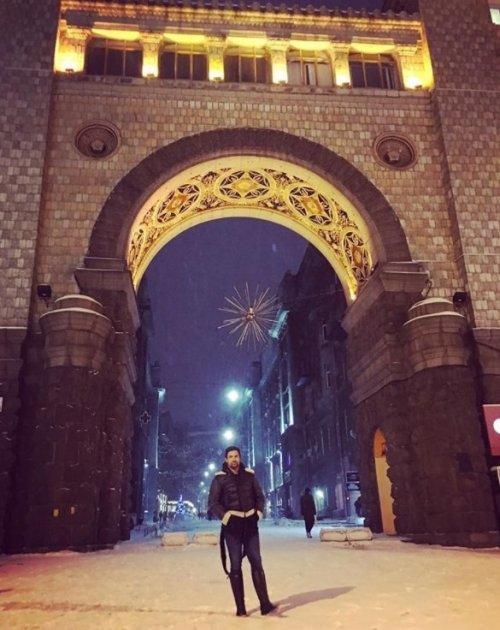 Звезда «Хоббита» прогулялся по достопримечательностям Киева