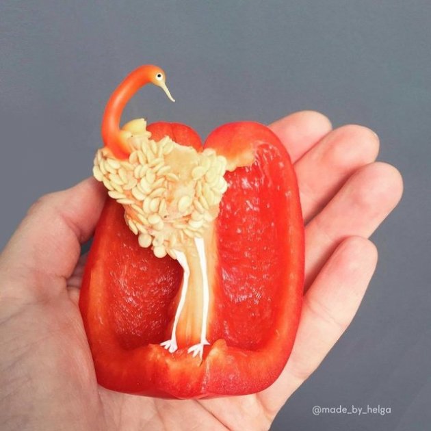 Талантливая художница создает визуальные истории из еды. Фото