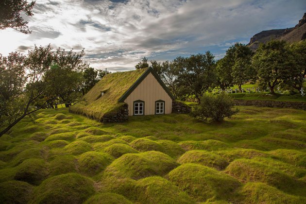 Любимые дома скандинавов: избушки с травяной крышей. Фото
