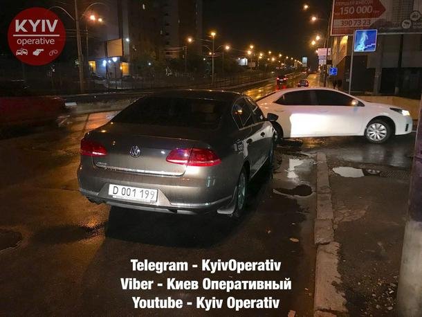В Киеве российского дипломата поймали пьяным за рулем
