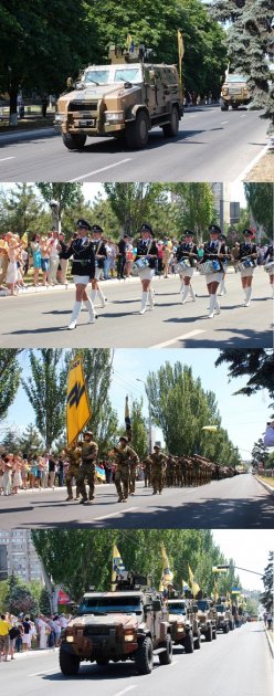 Мариуполь вышел на военный парад